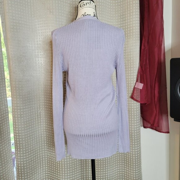 Vintage Ralph Lauren Blue Label 100% Silk Cardigan Sweater - Size Medium - Picture 4 of 10